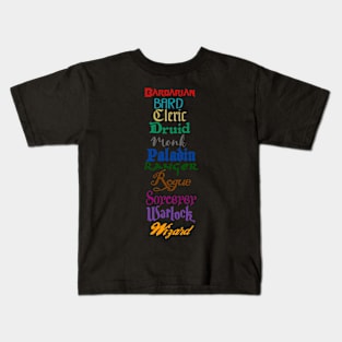 RPG Classes Kids T-Shirt